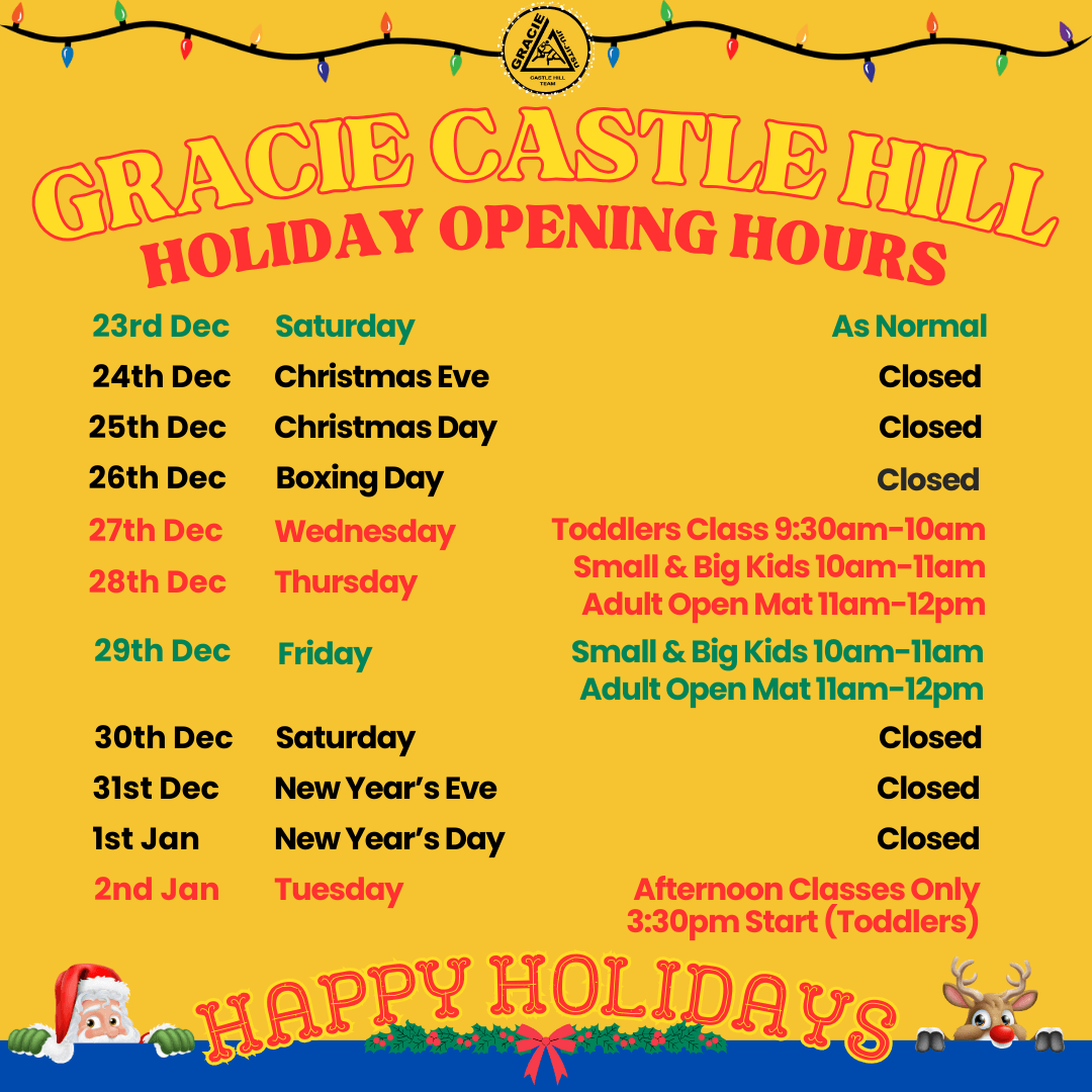 gracie castle hill holiday timetable